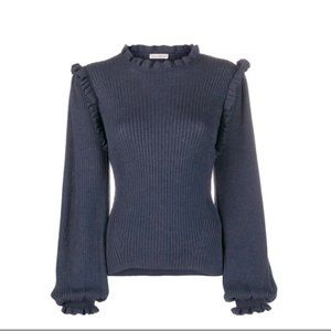 Ulla Johnson Frill Sweater in Slate, Size Large, Worn once